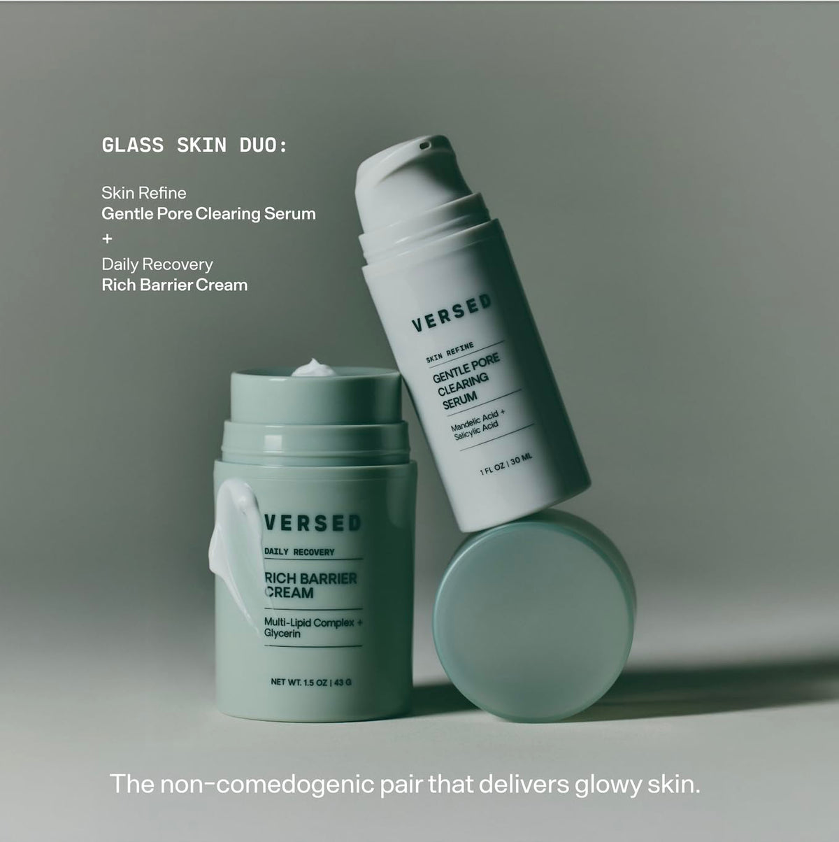 Versed bottle on bathroom counter lifestyle scene promoting daily use