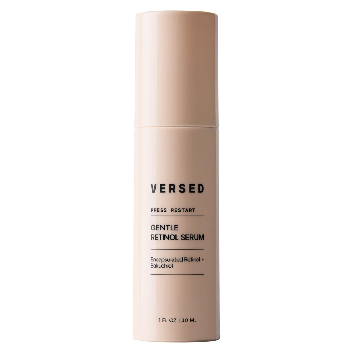 Versed front packaging showing bottle and label with calming design benefits