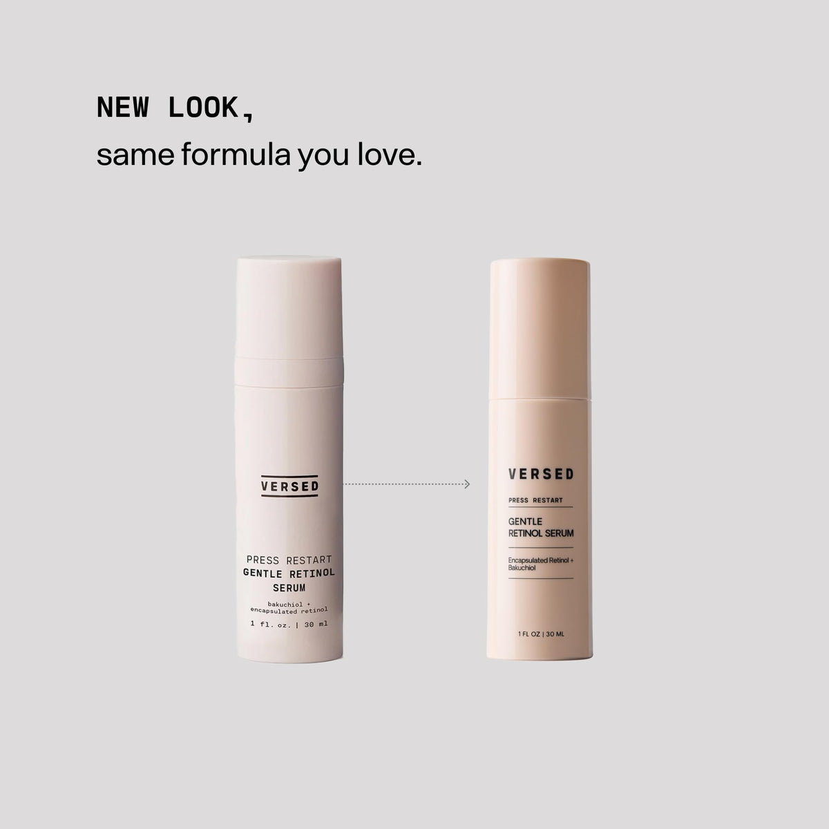 Versed serum droplet on hand highlighting lightweight texture and absorbency