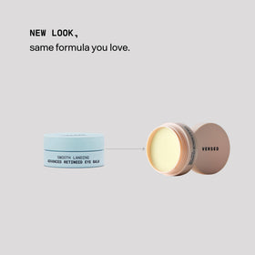 Versed balm applied on hand demonstrating lightweight spreadability and hydrating benefit