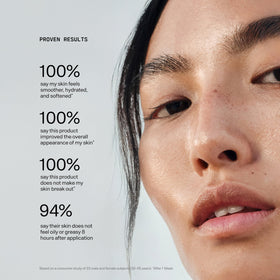 Versed cream texture close-up highlighting cushiony, fast-absorbing finish