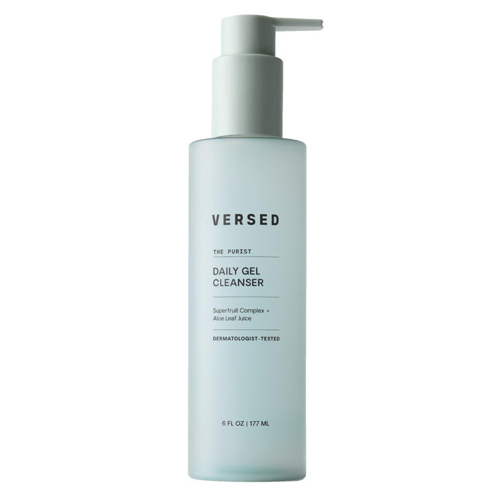 Versed front packaging shows bottle and branding with clear benefit