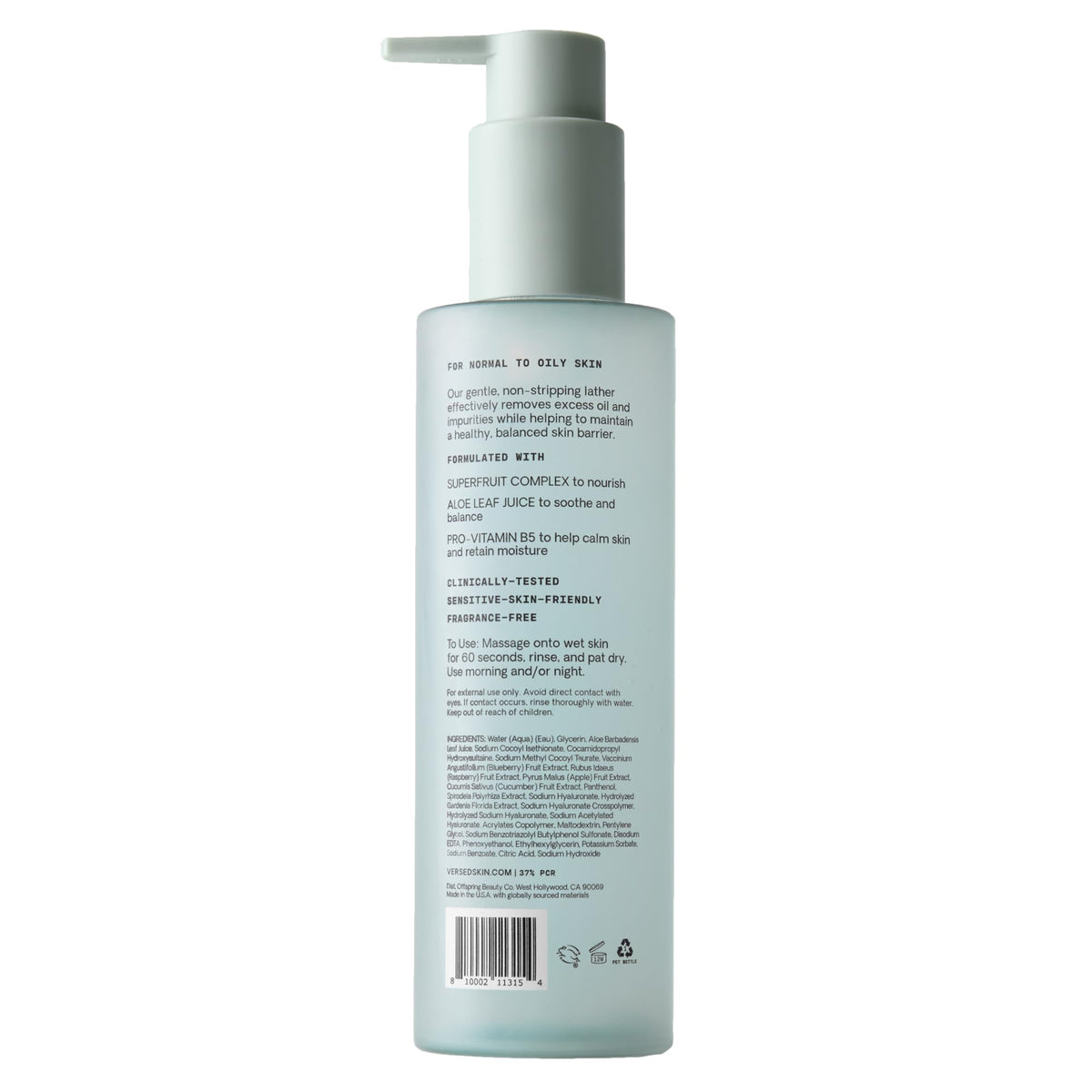 Versed in bathroom lifestyle setting showing simple skincare routine benefit