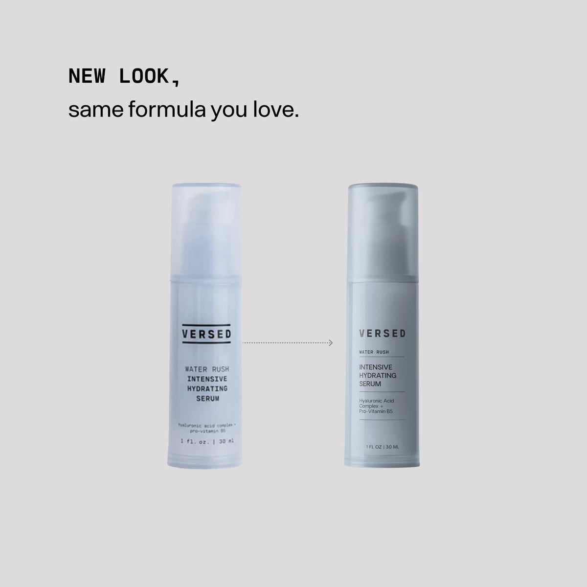 Versed Water Rush serum applied on skin demonstrating quick absorption and glow