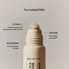 Versed bottle in palm to show .5 oz scale and travel-friendly size