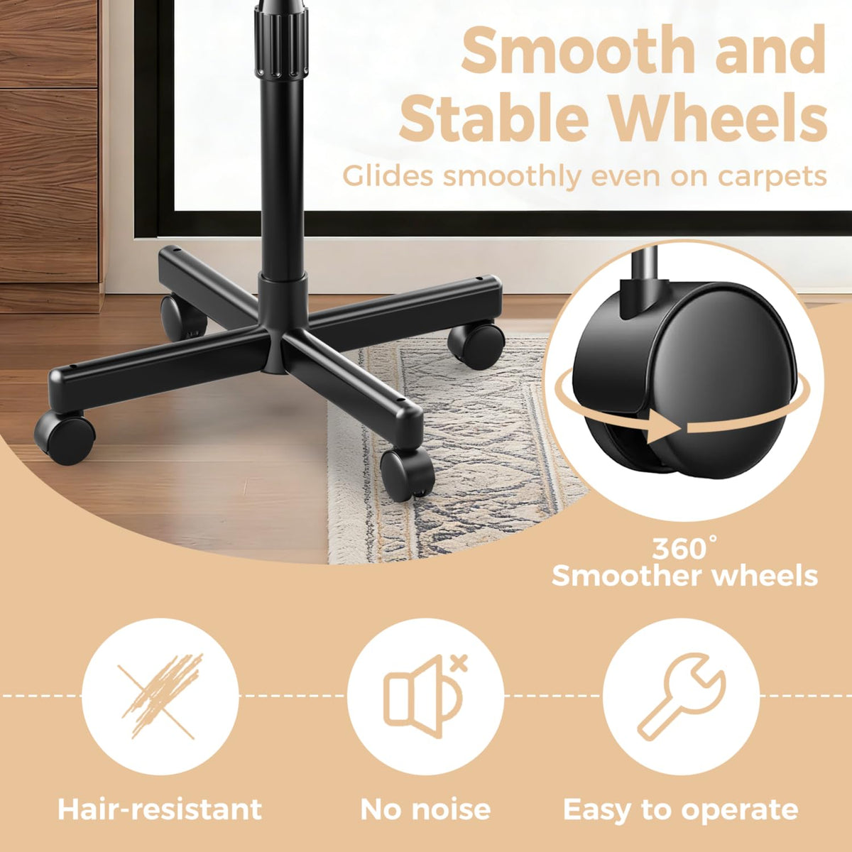 VER YTOP connecting-ring height adjustment showing secure ergonomic setup