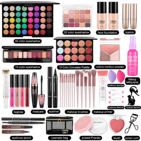 VESPRO 40-color eyeshadow palette open with vivid shades for versatility