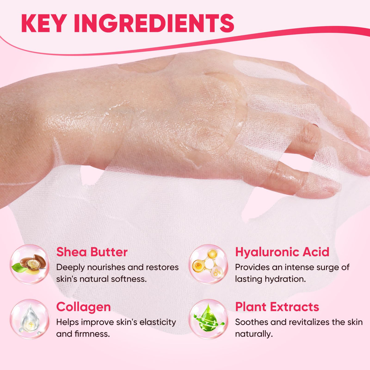 VESPRO close-up of sheet mask fabric texture for better serum absorption