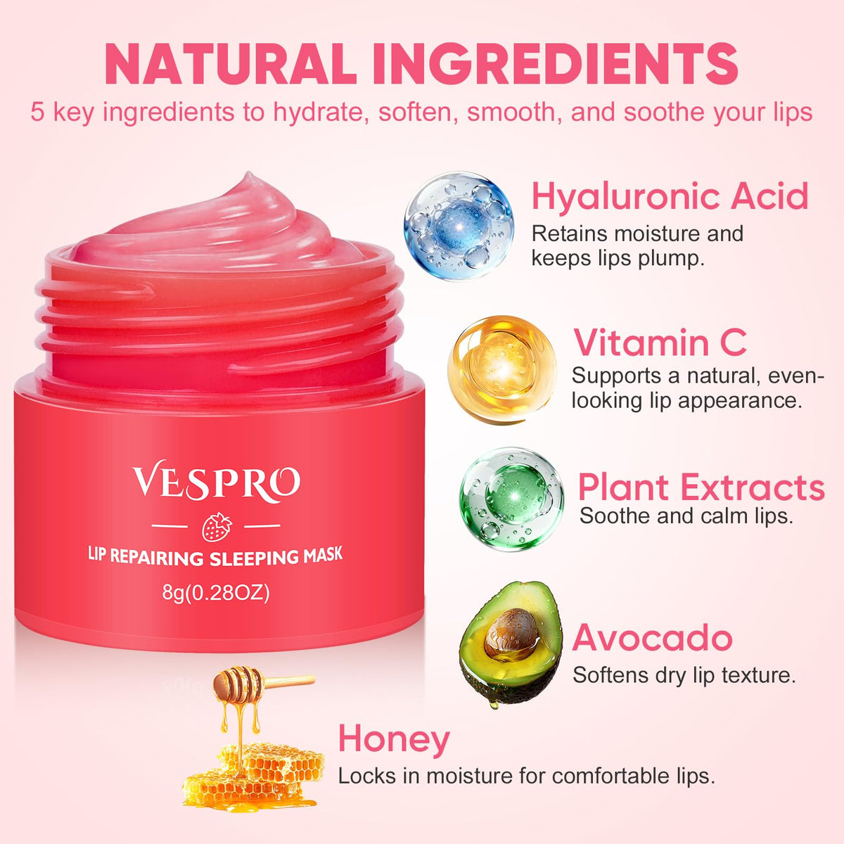 VESPRO close-up of balm texture illustrating smooth, non-sticky finish
