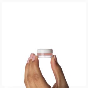 Vessara mini jar open showing cream texture for easy scooping
