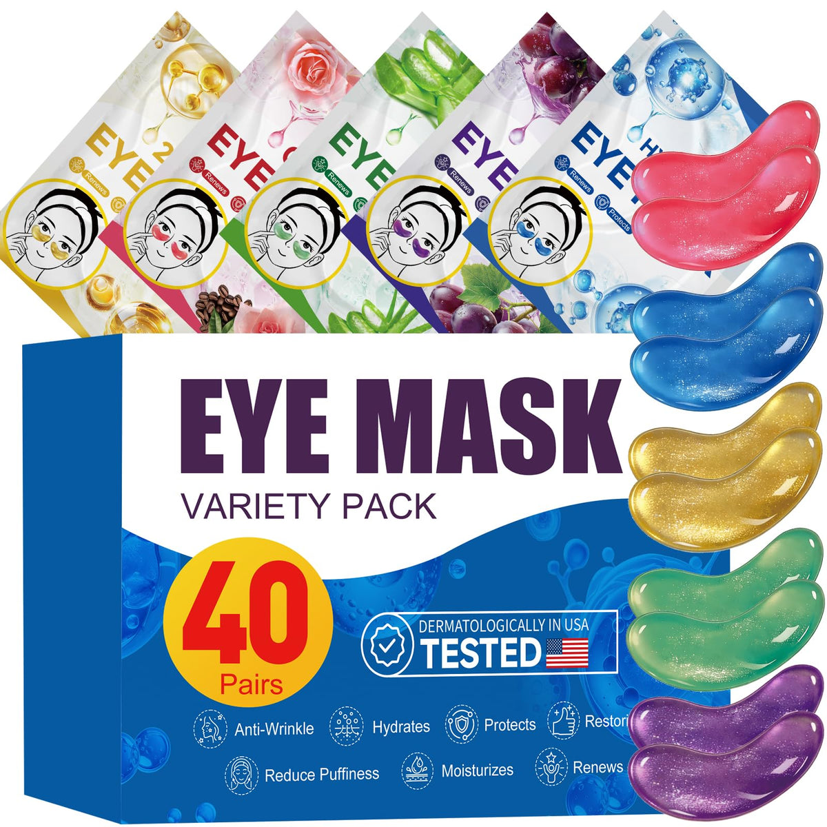Vetuslumen front packaging showing 40-pair variety pack and formulas benefit