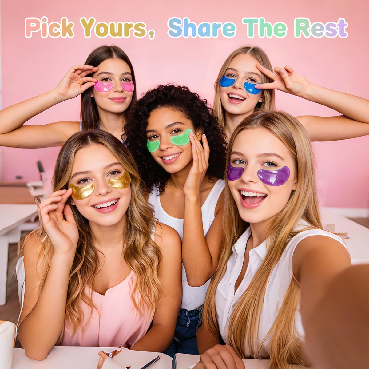 Vetuslumen under eye patch applied under eye showing soothing immediate comfort