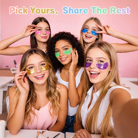 Vetuslumen under eye patch applied under eye showing soothing immediate comfort