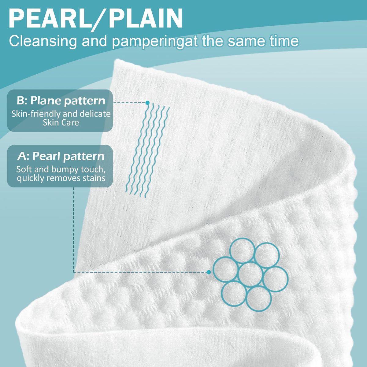VETYUND close-up of dual-texture surface for gentle and deep cleansing