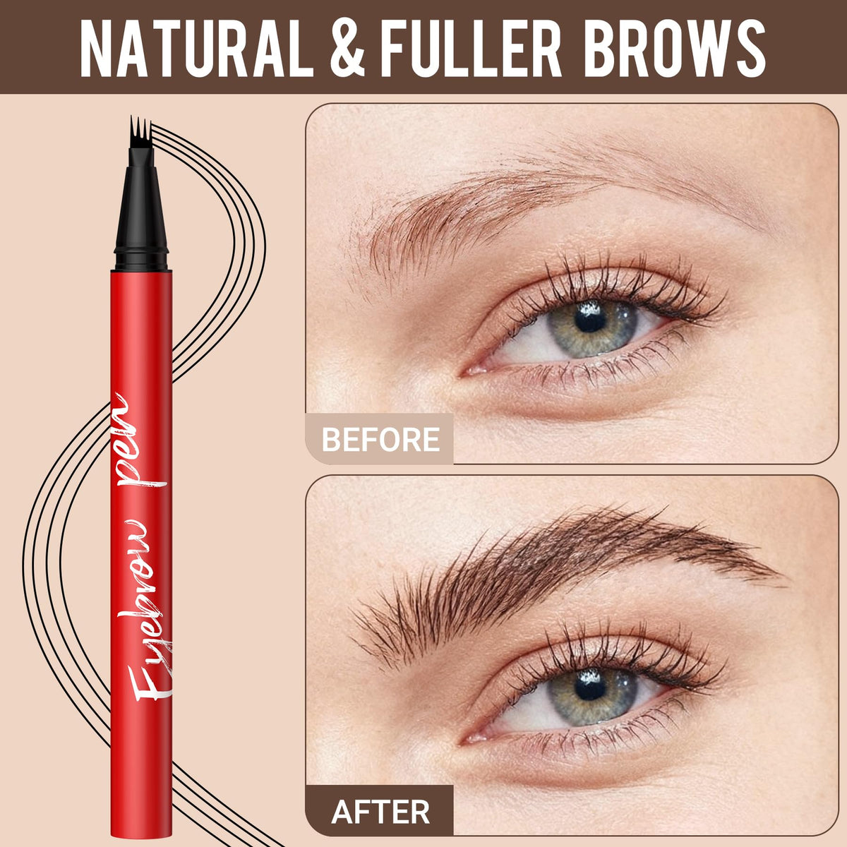 Vevivia Beauty close-up of 4-tip applicator for precise hair-like strokes