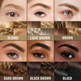 Vevivia Beauty before-and-after brow comparison showing fuller natural brows