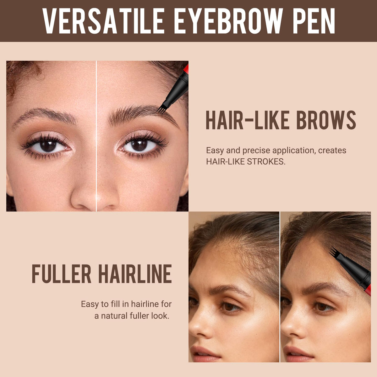 Vevivia Beauty swatches on arm color chart showing Light Brown match versatility