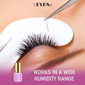 VEYES INC label close-up with warnings and ingredients, supports informed professional use