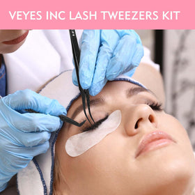 VEYES INC close-up of microfiber fiber-tip gripping fine lash for precise, non-slip placement