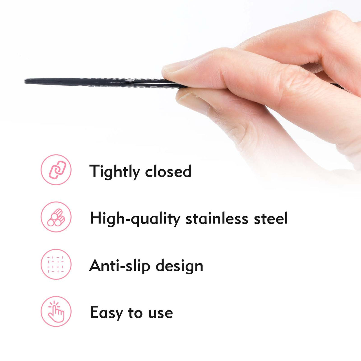 VEYES INC tweezers in use isolating and placing an extension, improves accuracy