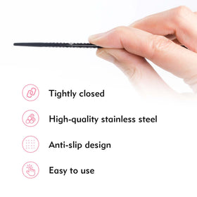 VEYES INC tweezers in use isolating and placing an extension, improves accuracy