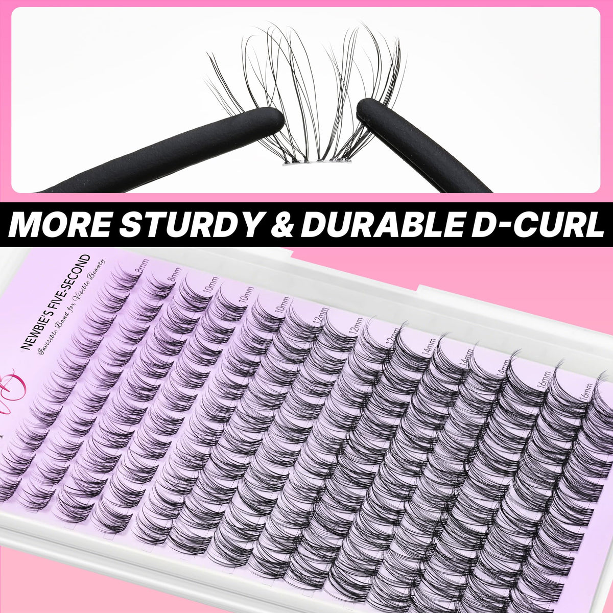 VEYESBEAUTY Aliva size comparison with ruler showing 8–16mm mix for custom looks