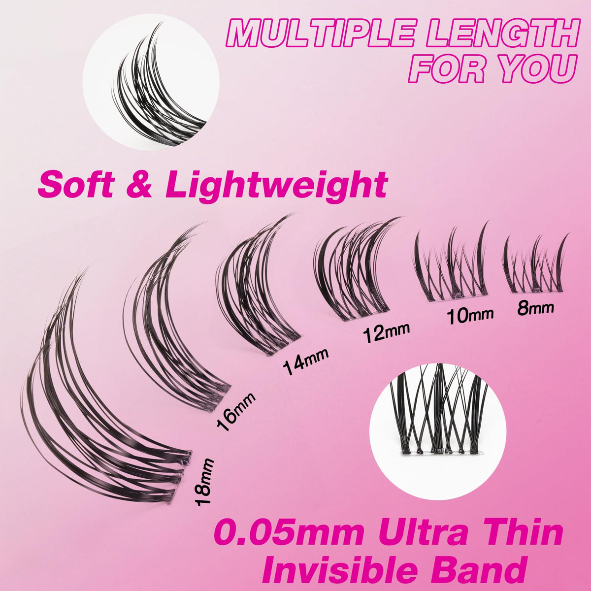 VEYESBEAUTY tweezers applying cluster demonstrating precise DIY placement and control
