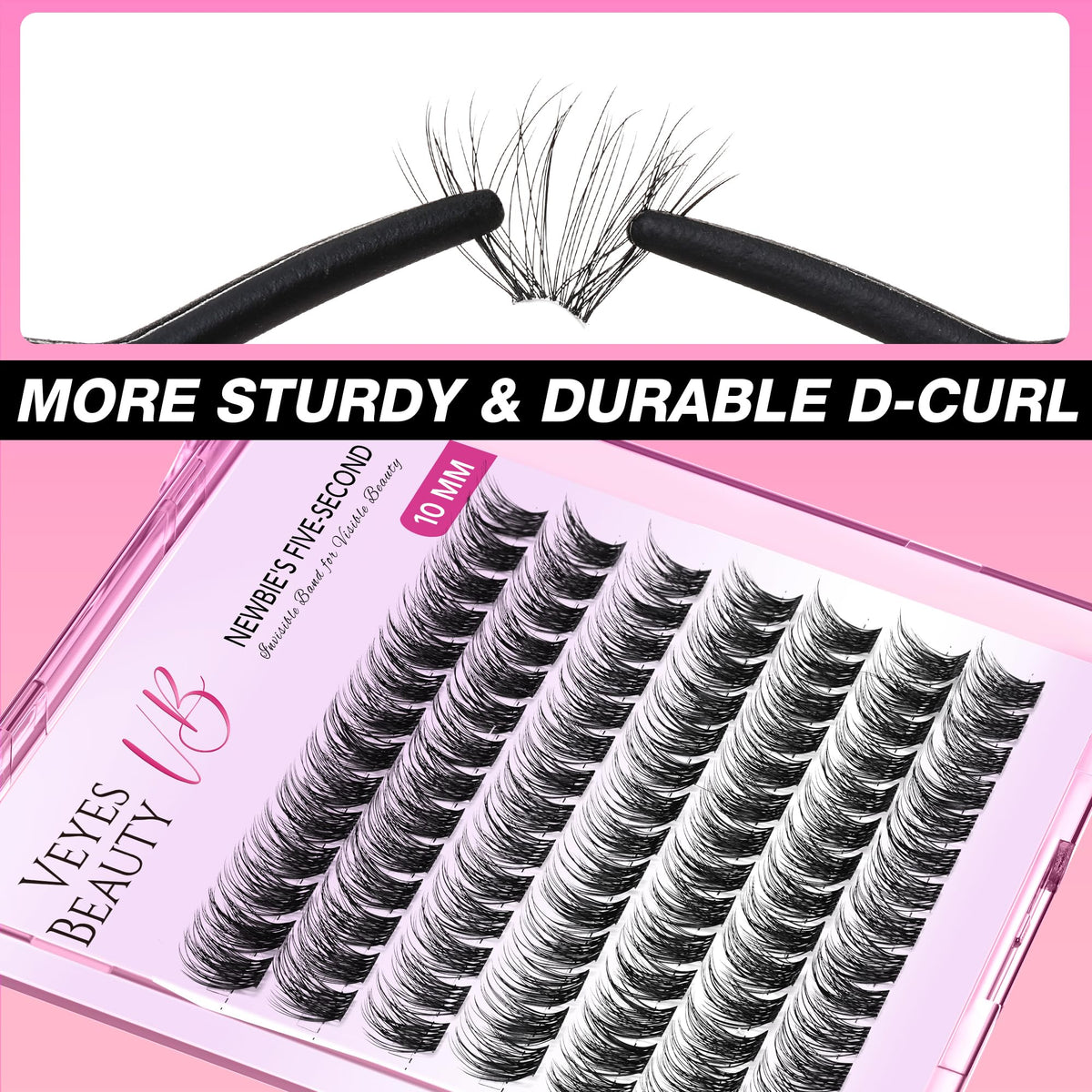 VEYESBEAUTY 10mm cluster next to ruler, clear size and scale benefit
