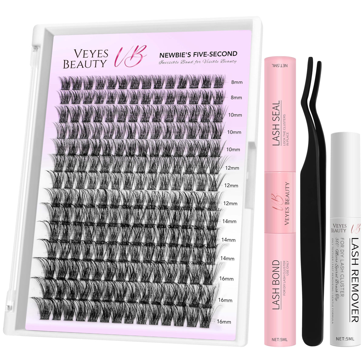 VEYESBEAUTY front packaging showing full kit for quick at-home application