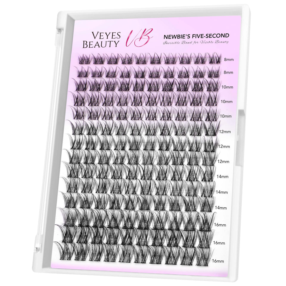 VEYESBEAUTY front packaging showing LuxeBold tray, easy at-home styling