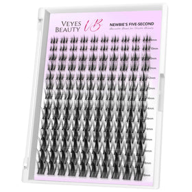 VEYESBEAUTY front tray showing organized clusters and reusable packaging for convenience