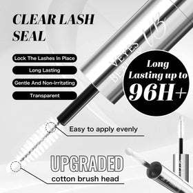 VEYESBEAUTY in-use application placing cluster lashes for secure bond