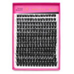 VEYESBEAUTY lashes worn with evening makeup for dramatic lift