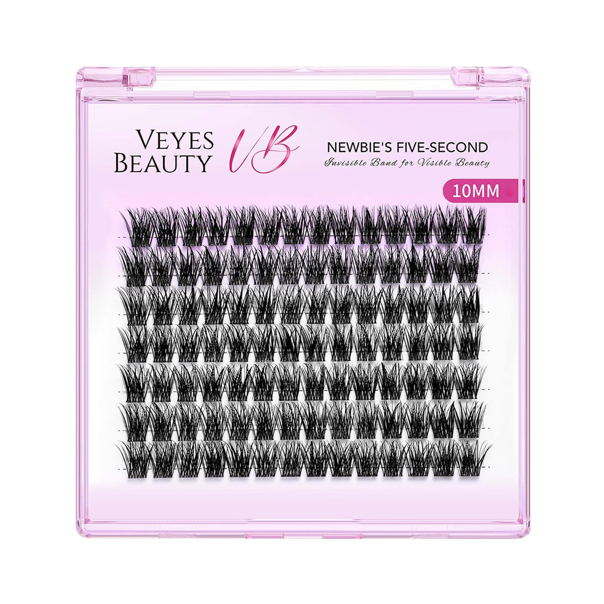 VEYESBEAUTY model wearing wispy clusters, natural enhancement benefit