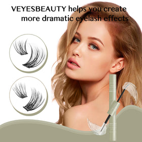 VEYESBEAUTY lifestyle shot of lashes worn at night showcasing waterproof performance