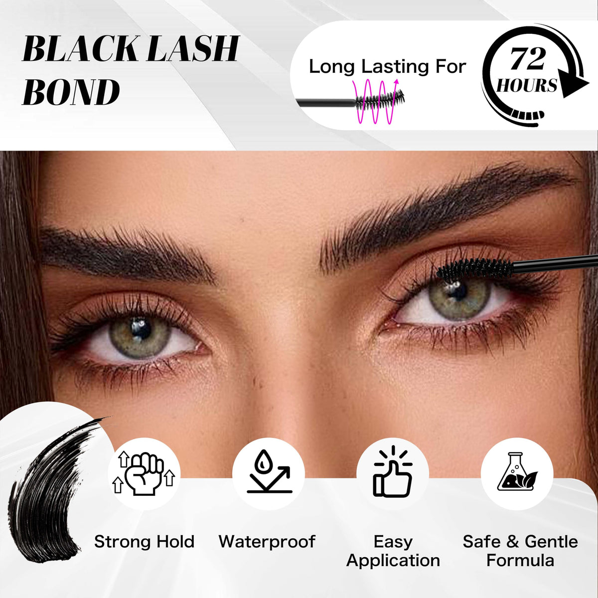 VEYESBEAUTY seal applicator detail showing protective topcoat benefit