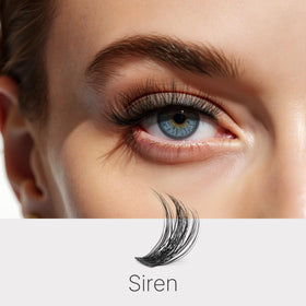 VEYESBEAUTY close-up of individual clusters highlighting soft PBT fibers and curl for natural look