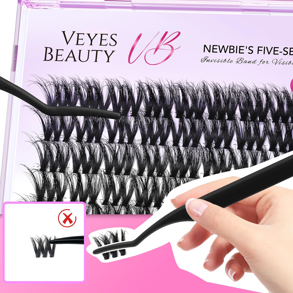VEYESBEAUTY 14mm size scale on ruler for accurate length selection