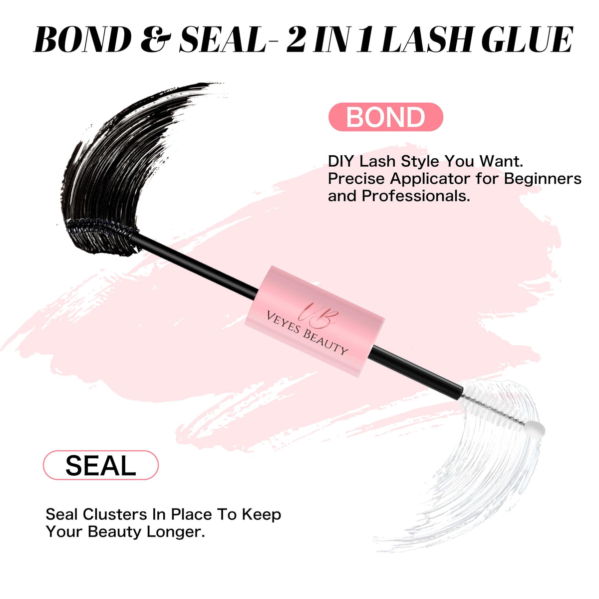 VEYESBEAUTY spiral applicator close-up for precise, mess-free application