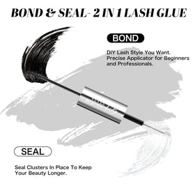 VEYESBEAUTY spiral brush close-up for precise glue placement and control