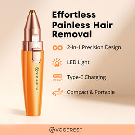 VG VOGCREST close-up of hypoallergenic blade for gentle precise trimming