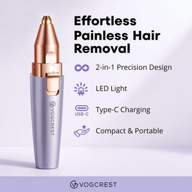 VG VOGCREST blade detail highlighting hypoallergenic guard for gentle protection