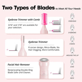 VG VOGCREST eyebrow trimmer head detail for precise shaping and controlled trimming