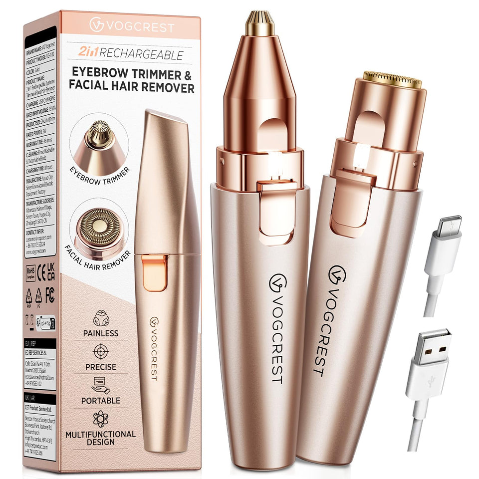 VG VOGCREST front view rose gold trimmer, compact and stylish