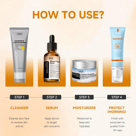 VGO serum texture spread on skin showing glow and non-greasy finish