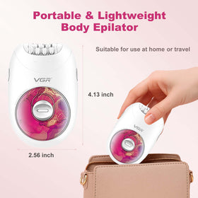 VGR706 being used on leg illustrating full-body hair removal effectiveness