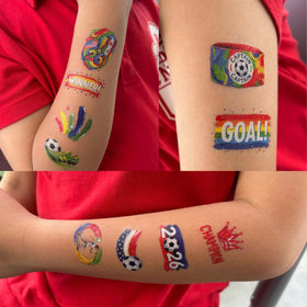 VGRANHMAZ child wearing arm tattoo showing team spirit benefit