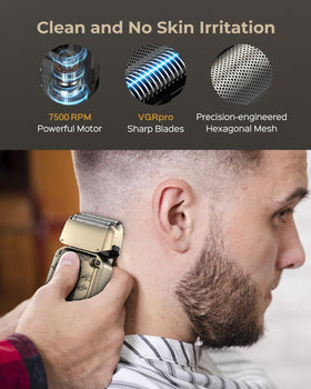 VGRPRO full accessories layout with combs cape oil and brush for ready-to-use grooming