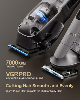 VGRPRO blade close-up highlighting sharp steel blades for smooth cutting