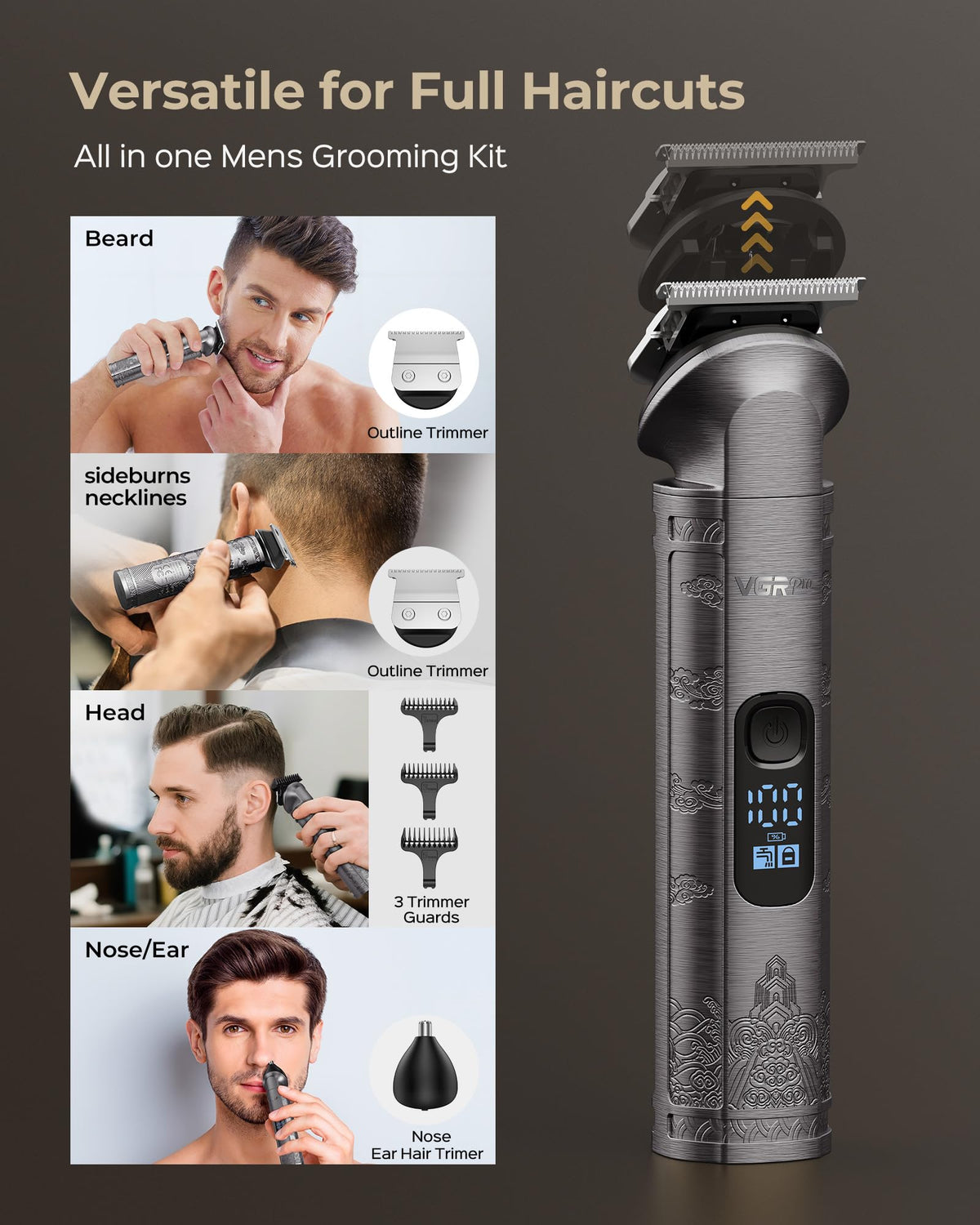 VGRPRO foil shaver under running water demonstrating waterproof washability